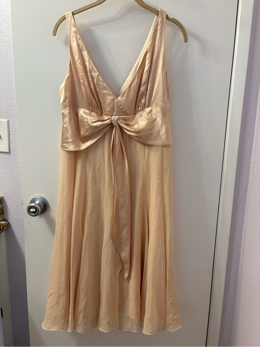 Maggie London 100% Silk Chiffon Dress Sz 10 Y2K 90s Cottagecore - Picture 2 of 9